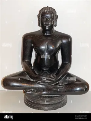 The Descent of Mahavira Depicting Spiritual Elevation and Celestial Harmony!