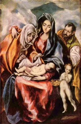 The Holy Family with Saint Anne and Saint John the Baptist Unveiled Through Masterful Brushstrokes and Spiritual Depth!