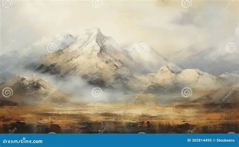 The Ten Thousand Mountains Amidst Snow Captured Through Bold Brushstrokes and Ethereal Landscapes!